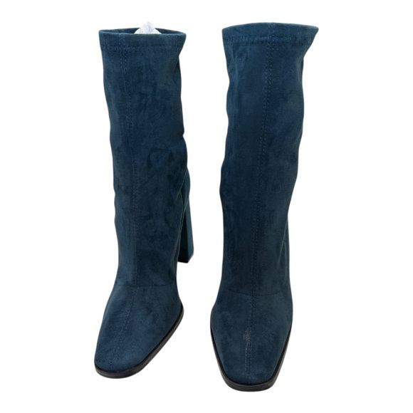 Milano Blue Heeled Boots  NWOT CB4 - Picture 1 of 8